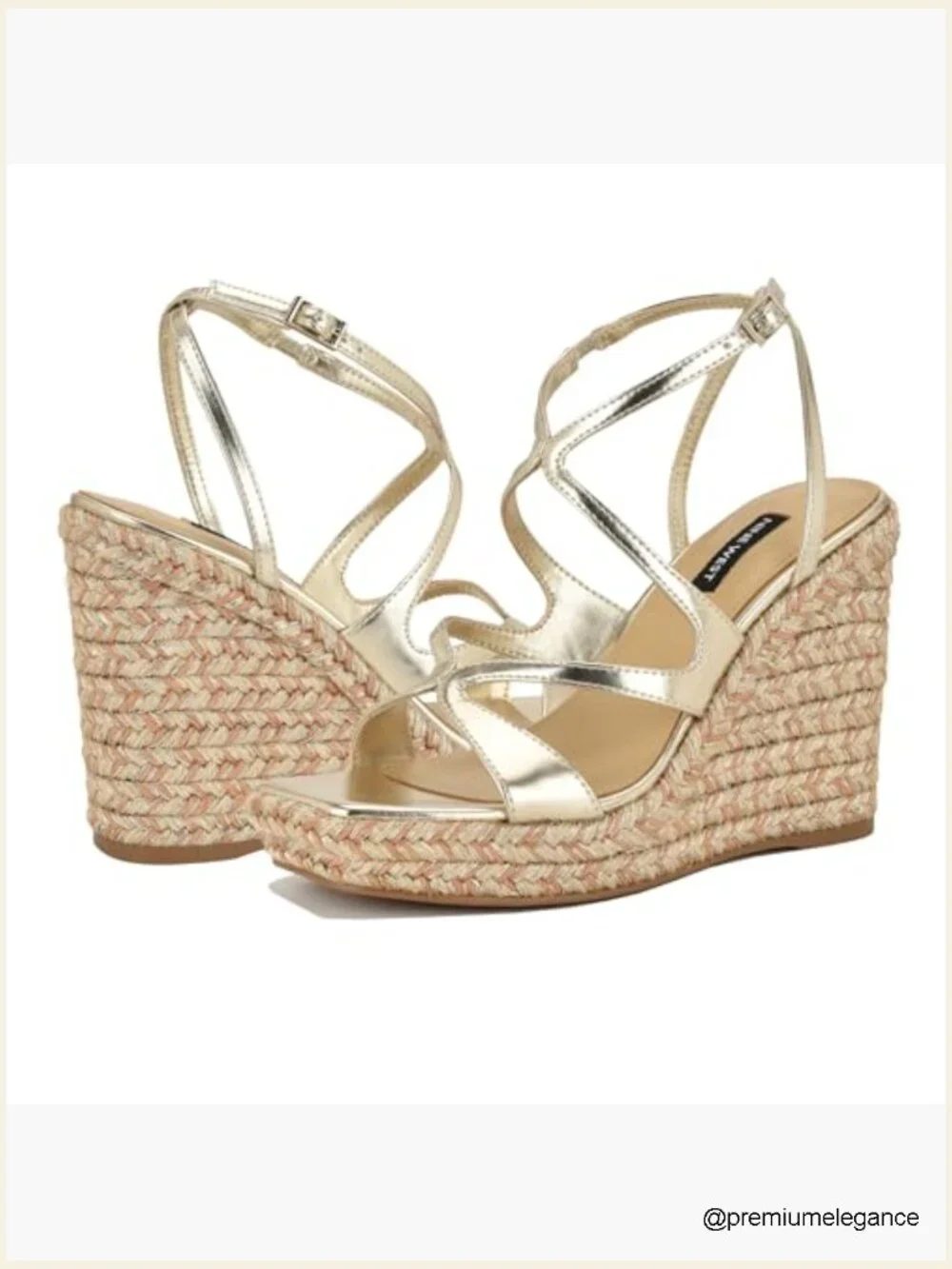 Faux Leather Open Toe Wedge Sandals with Slingback Buckle Strap